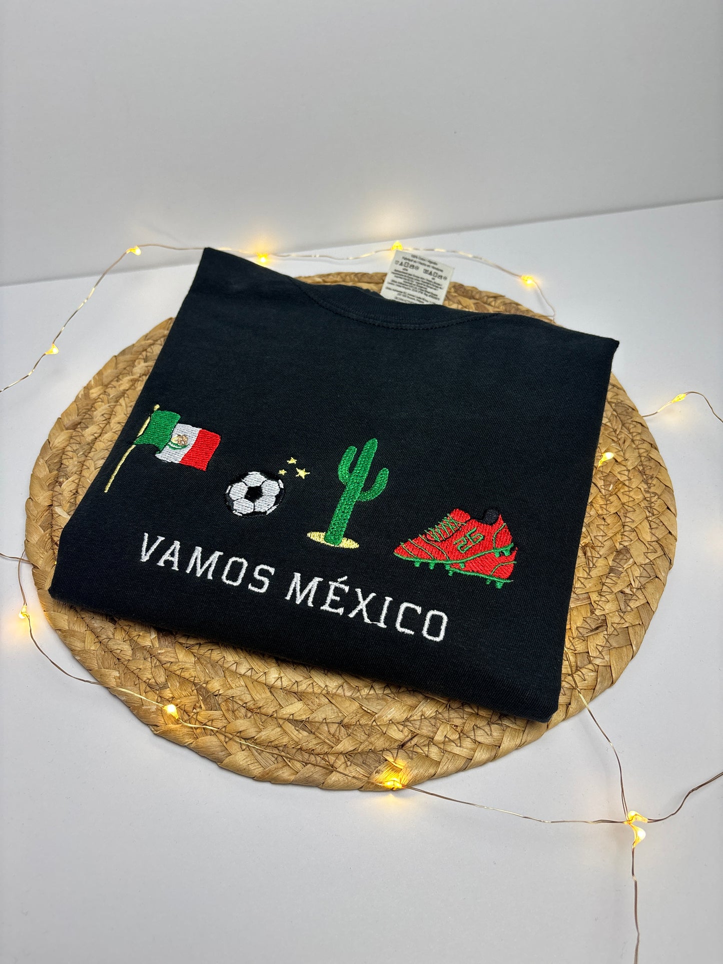 Unisex Adult Vamos México Embroidered Shirt