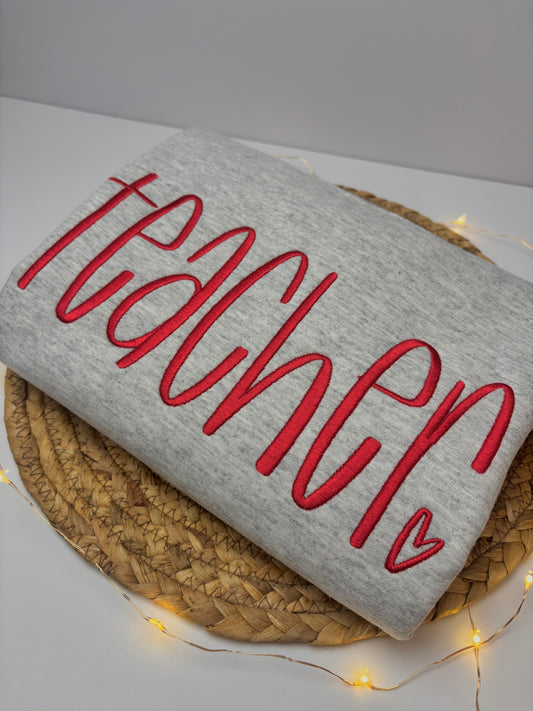 Teacher Customizable Embroidered Sweatshirt