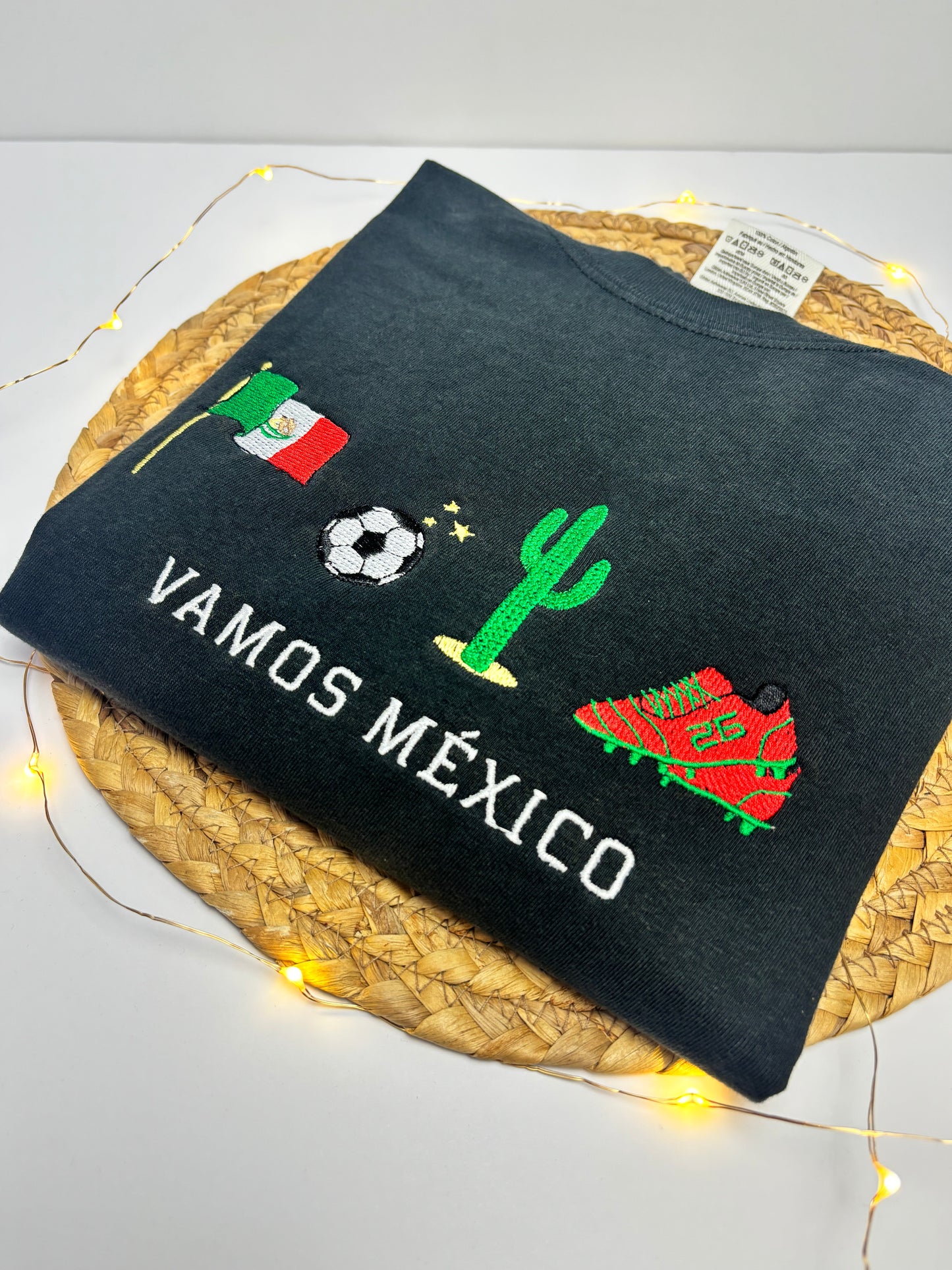 Unisex Adult Vamos México Embroidered Shirt