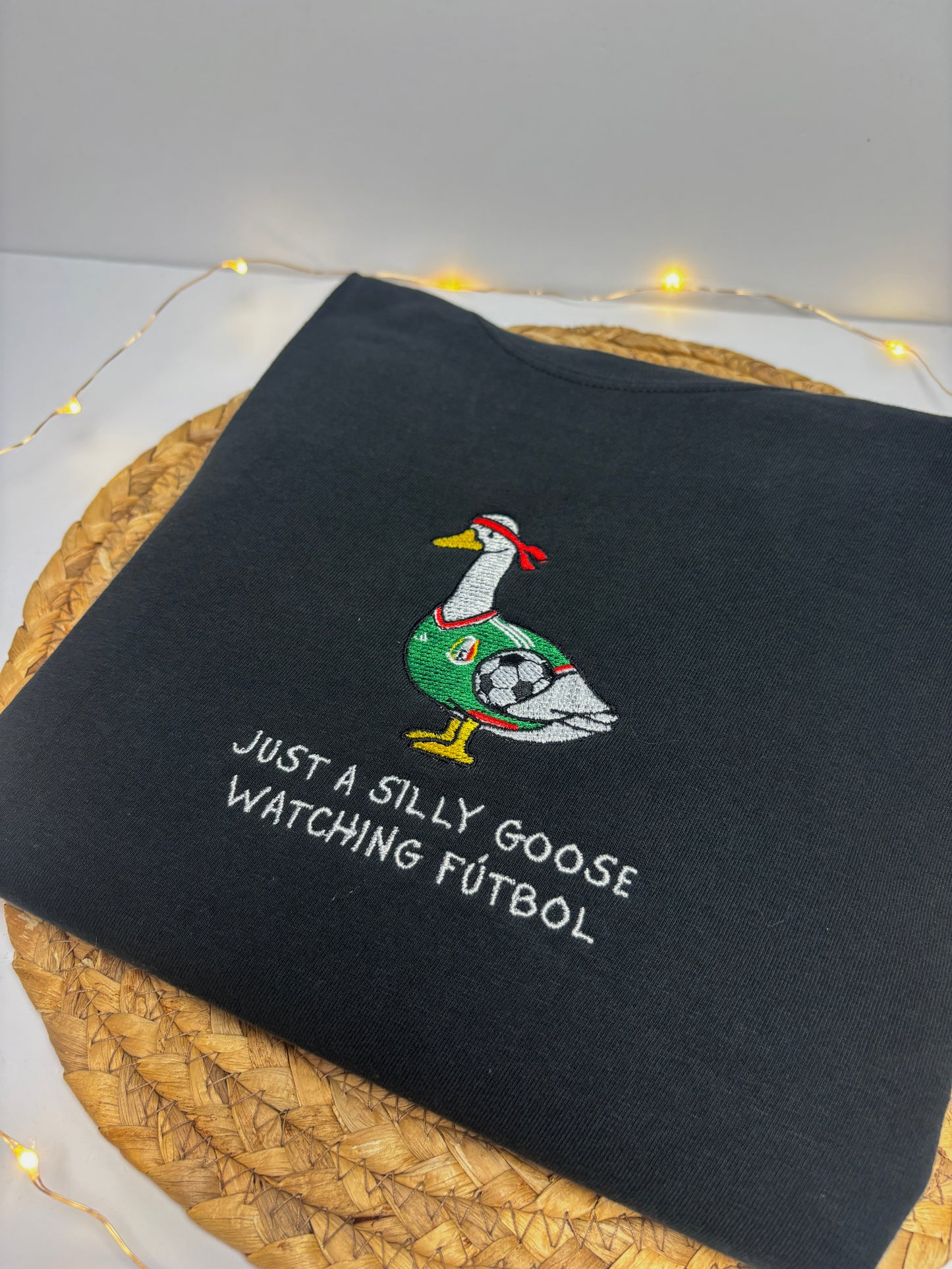 Unisex Futbol Mexico Goose Embroidered Shirt