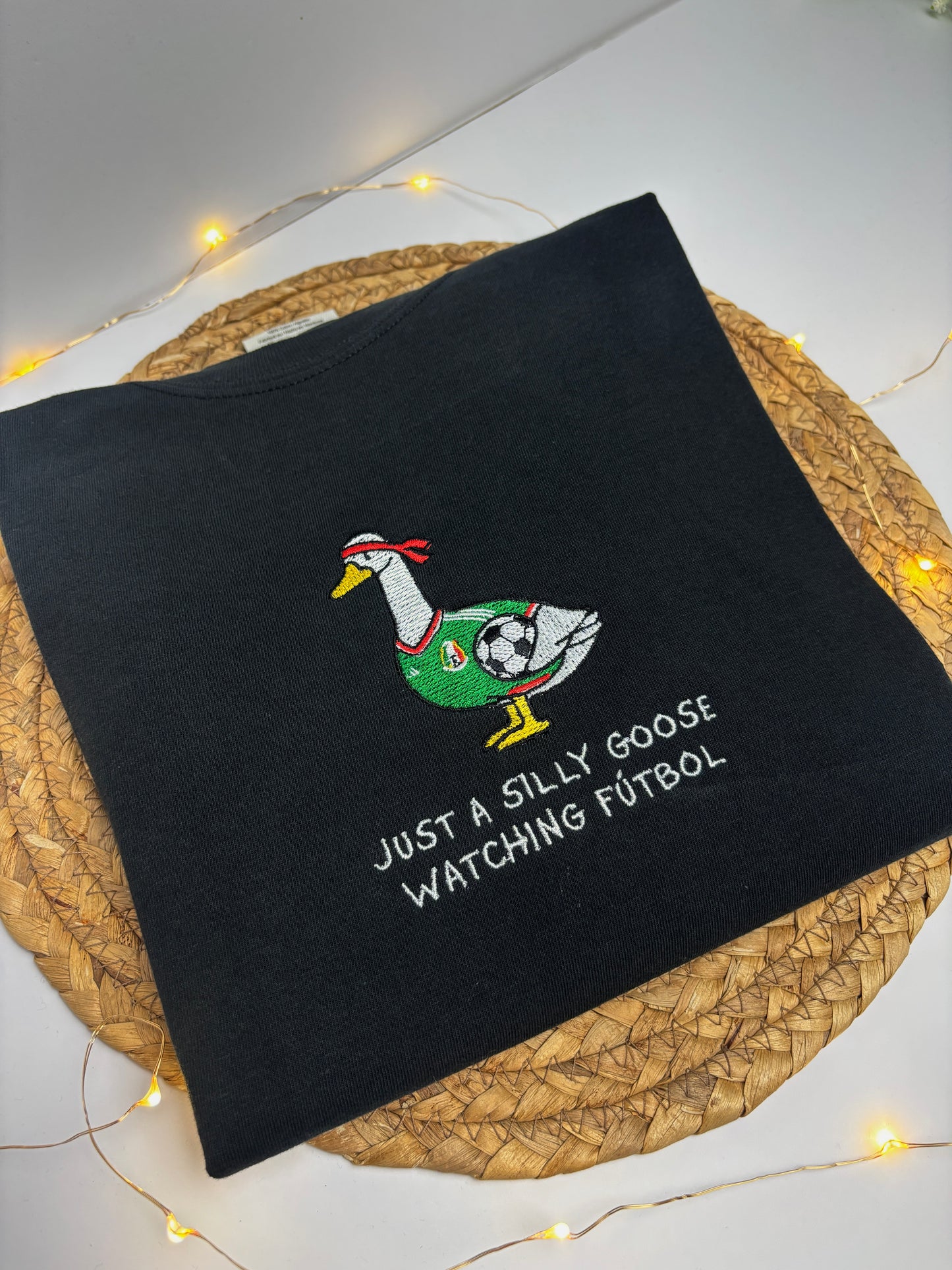Unisex Futbol Mexico Goose Embroidered Shirt