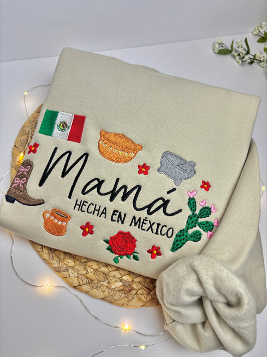 Mamá Hecha en México Embroidered Sweater